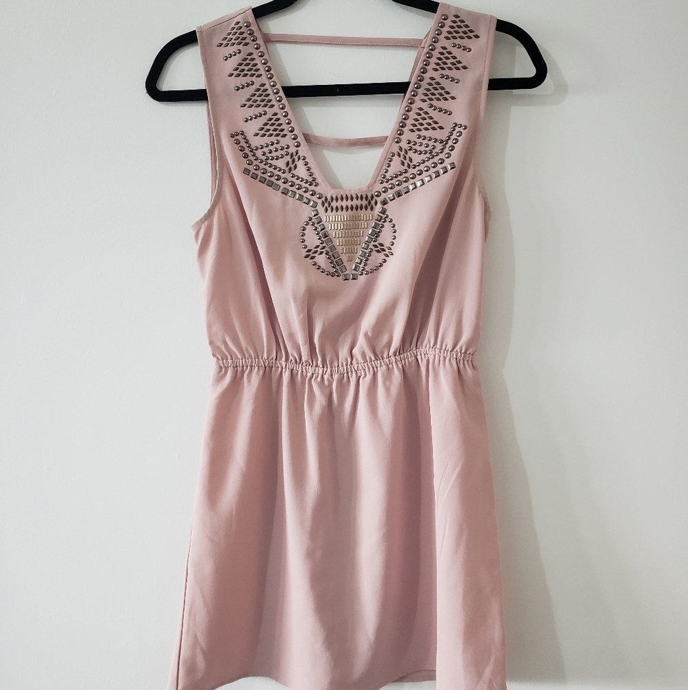 Ecoté dusty pink dress with studs size XS